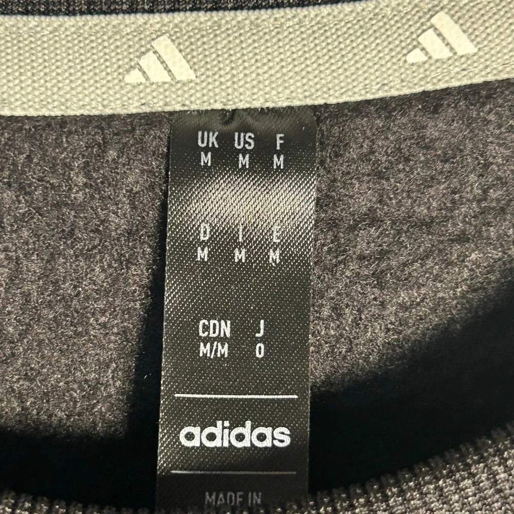 Adidas Mens Boucle Fleece Crewneck Sweatshirt Black ADVR0869 Size M NWT